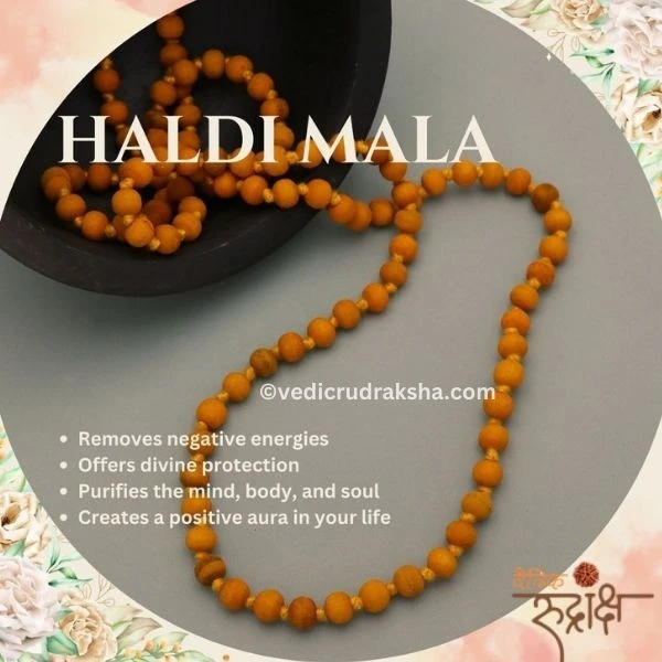 6 Original Haldi Mala (Turmeric Mala) – 108 Beads | Energized & Lab Certified | For Japa, Pooja & Protection - Image 1