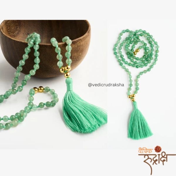 80-min-1 Green Aventurine Mala Bead Necklace – 108 Natural Beads 7mm - Image 1
