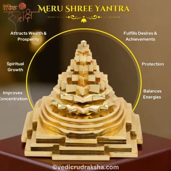 m4fgm5vwktnaa2h6v1b8 Brass Meru Shree Yantra (3*3 inch) – Energized Yantra for Wealth, Success & Divine Harmony - Image 1